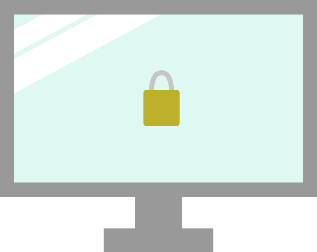 Free security lock protect vector