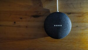 blue ball on a wooden surface