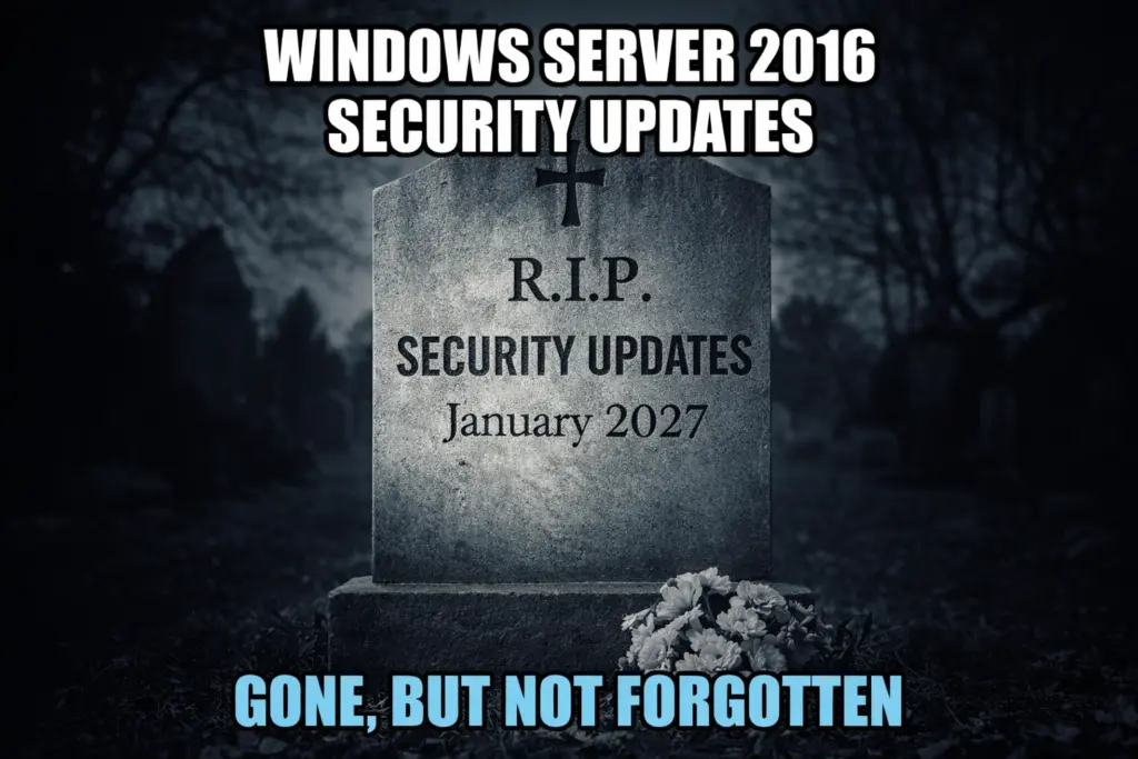 End of Windows Server 2016 updates